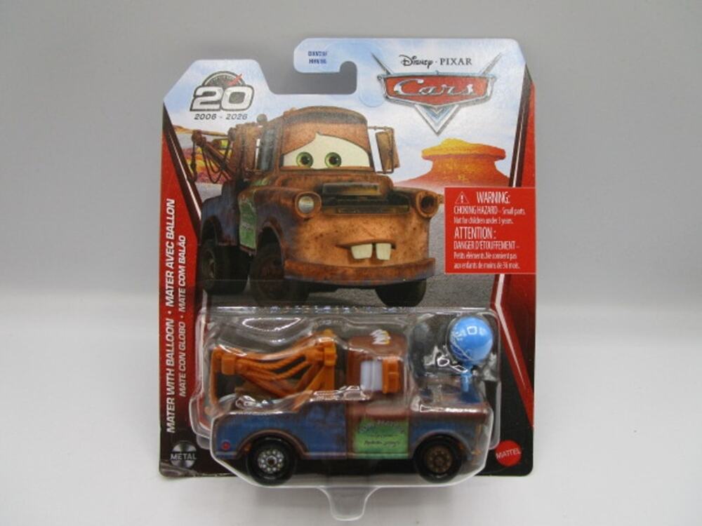 Disney Pixar‎ Cars Mater With AVEC Ballon 20th Anniversary Diecast Car 1:55